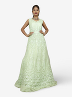 Gown with Thread Work & Stones by Shreekama