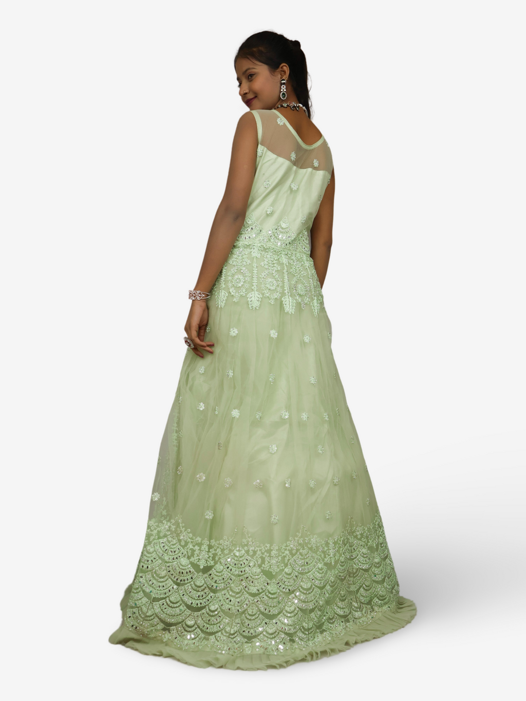 Gown with Thread Work & Stones by Shreekama