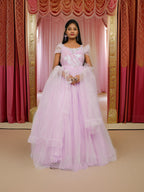 Net Fabric Gown with Sequin & Beads work by Shreekama