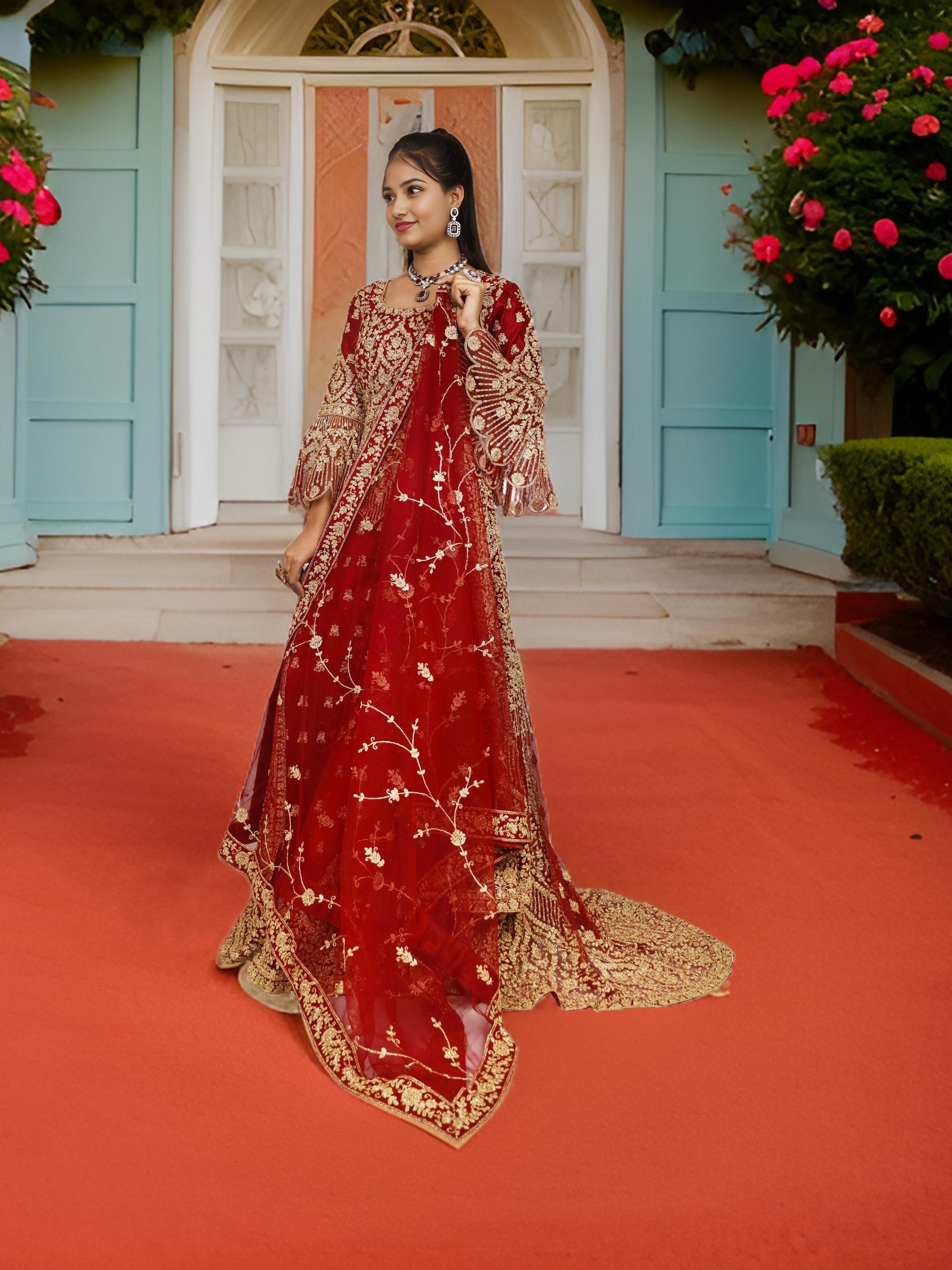 Shrug & Zari Thread Work Lehenga Choli Set