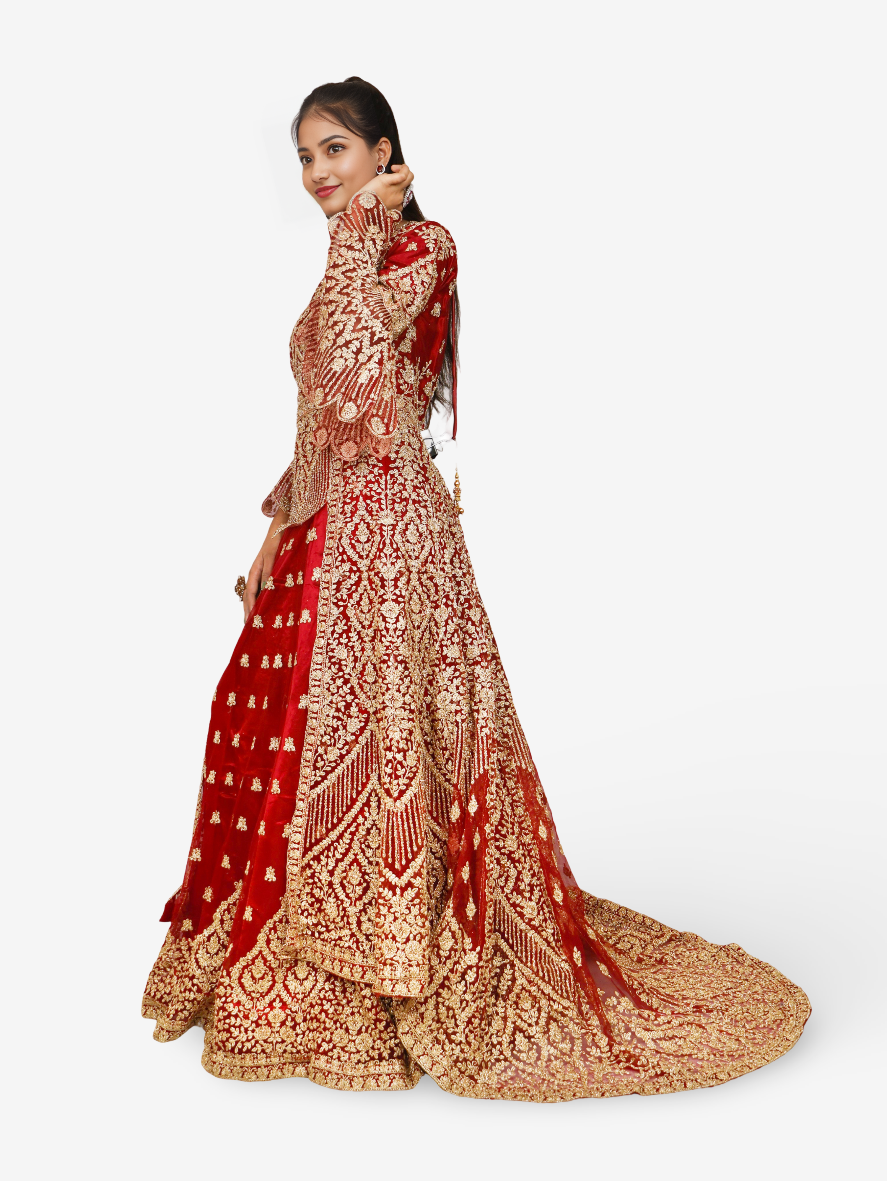 Shrug & Zari Thread Work Lehenga Choli Set